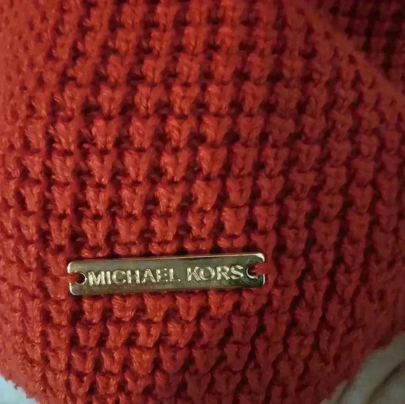 Michael Kors Cowl Neck Sweater Womens Red Cotton Blend Knit Size M Christmas - Picture 3 of 7